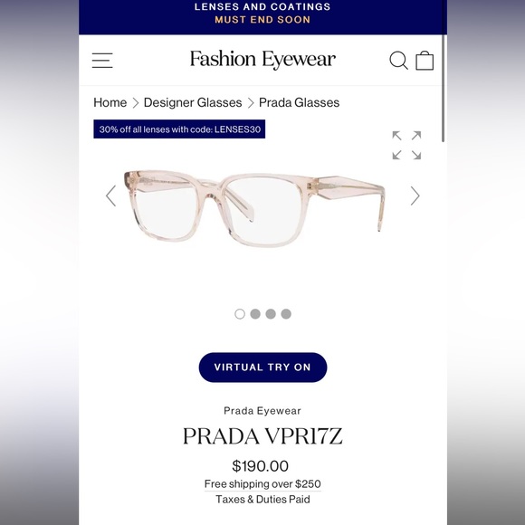 Brand New Prada Eye Glasses main image 4